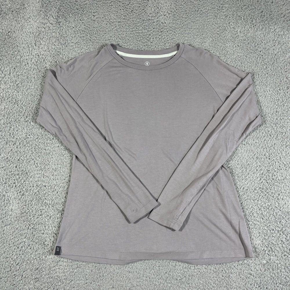 Free Fly Shirt Womens Small Gray Bamboo Shade Long Sleeve Performance Outdoor